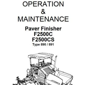 Dynapac F2500C F2500CS Operation Maintenance Manual PDF 1