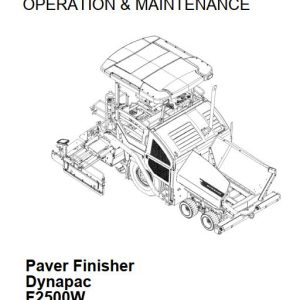 Dynapac F2500W Operation Maintenance Manual PDF 1
