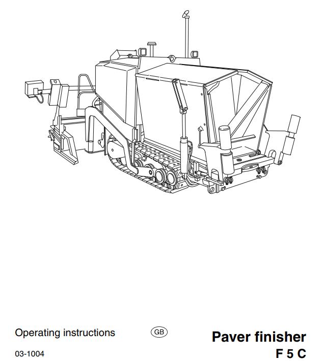 Dynapac F5C Operation Maintenance Manual PDF 1
