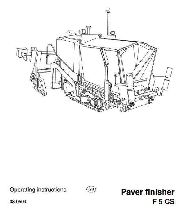 Dynapac F5CS Operation Manual PDF 1