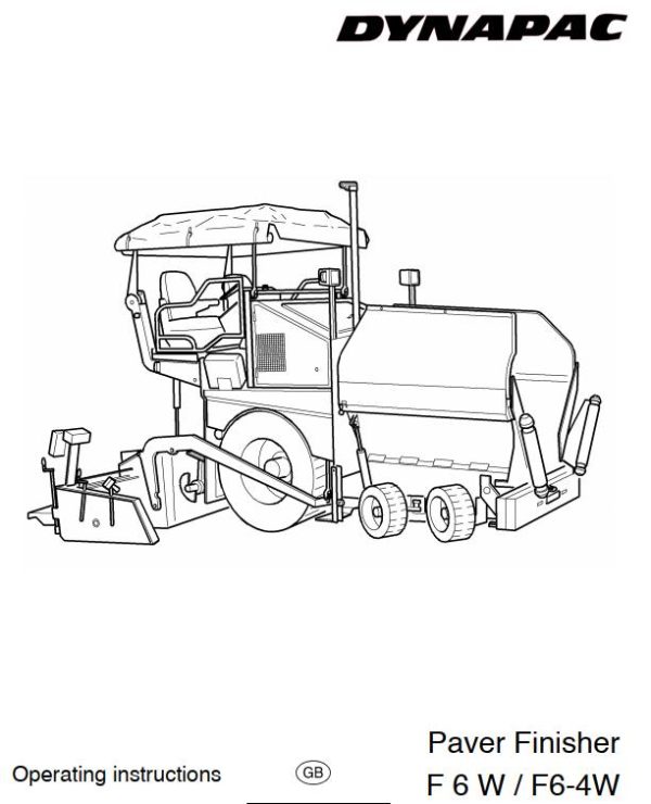Dynapac F6W F6 4W Operation Manual PDF 1