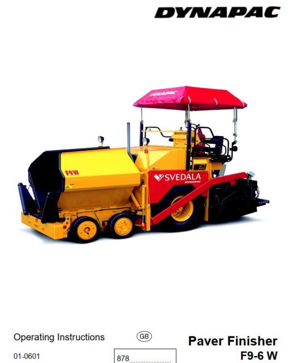 Dynapac F9 6W Operation Manual PDF 1