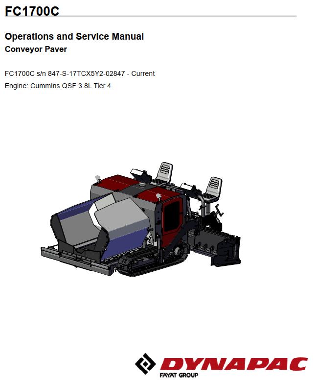 Dynapac FC1700C Operation Maintenance Manual PDF 1