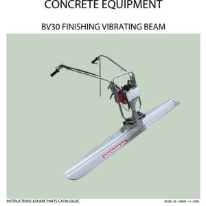 Dynapac Finishing Vibrating Beam BV BV20 BV21 BV30 Instruction Spare Parts Catalogue