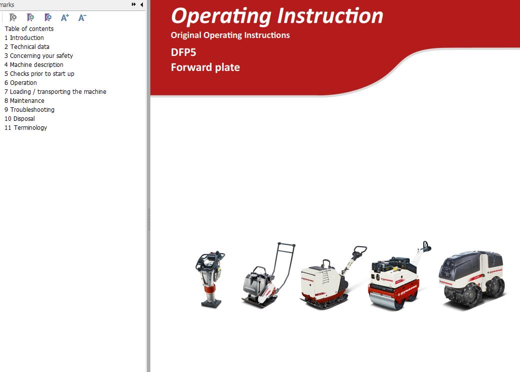 Dynapac Light DFP5 Operation Manual PDF 1