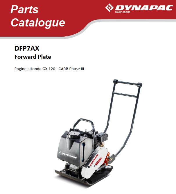Dynapac Light DFP7AX Parts Operating Maintenance Manual PDF 1