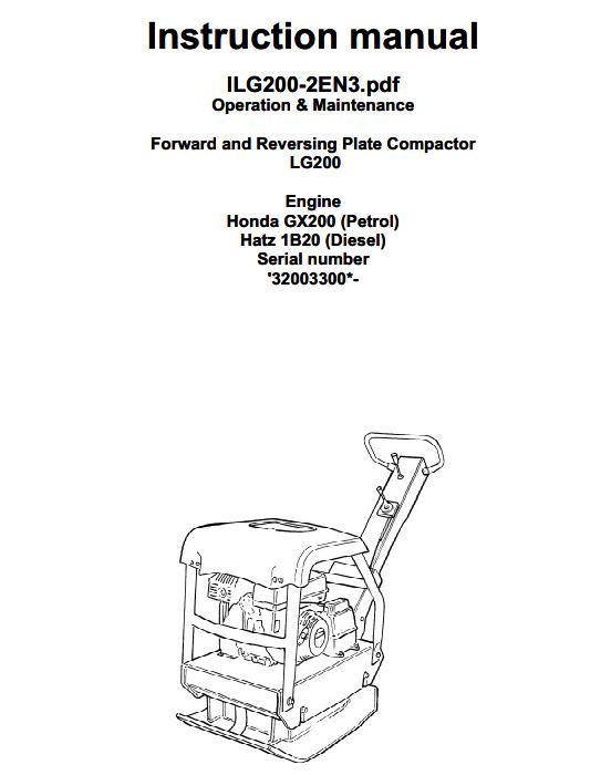 Dynapac Light LG200 Parts Operation Maintenance Manual PDF 2