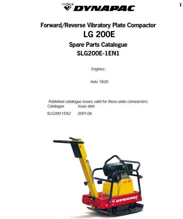 Dynapac Light LG200E Parts Catalog PDF 1