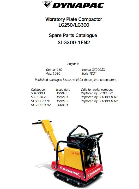 Dynapac Light LG250 LG300 Parts Catalog PDF 1
