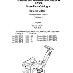 Dynapac Light LG300 Parts Operation Maintenance Manual PDF 2