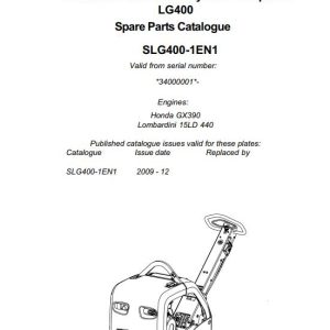 Dynapac Light LG400 Parts Operation Maintenance Manual PDF 2