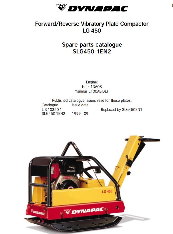 Dynapac Light LG450 Parts Catalog PDF 1