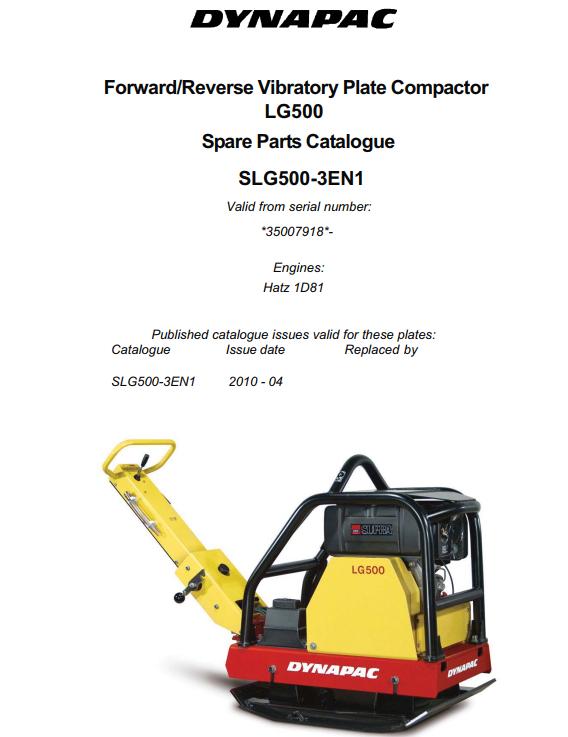 Dynapac Light LG500 Parts Operation Maintenance Manual PDF 2