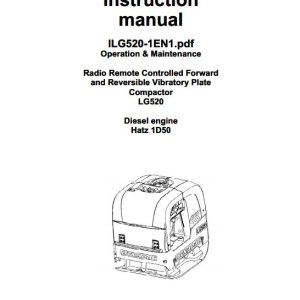 Dynapac Light LG520 Parts Operation Maintenance Manual PDF 2