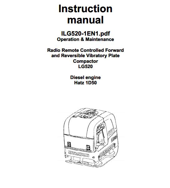 Dynapac Light LG520 Parts Operation Maintenance Manual PDF 2