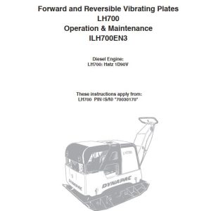 Dynapac Light LH700 Parts Operation Maintenance Manual PDF 1 1