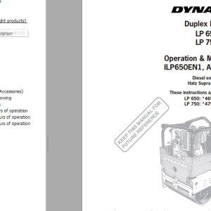 Dynapac Light LP650 LP750 Operation Maintenance Manual PDF 1