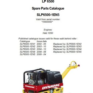 Dynapac Light LP6500 Parts Operation Maintenance Manual PDF 1