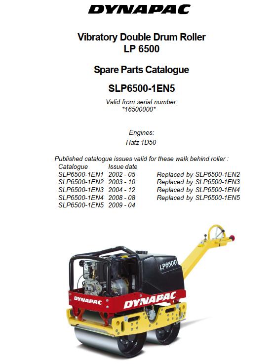 Dynapac Light LP6500 Parts Operation Maintenance Manual PDF 1