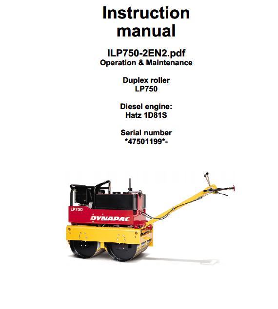 Dynapac Light LP750 Parts Operation Maintenance Manual PDF 2