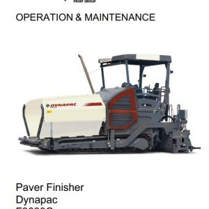 Dynapac Paver Finisher F3030C Operation and Maintenance Manual