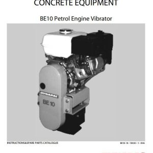 Dynapac Petrol Engine Vibrator BE10 Instruction Spare Parts Catalogue