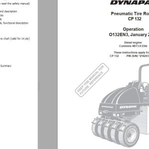 Dynapac Roller CP132 Operation Manual PDF 1 1