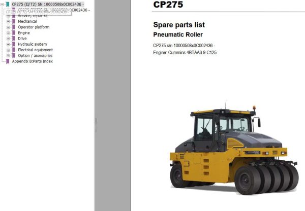 Dynapac Roller CP275 Parts Manual PDF 1 1