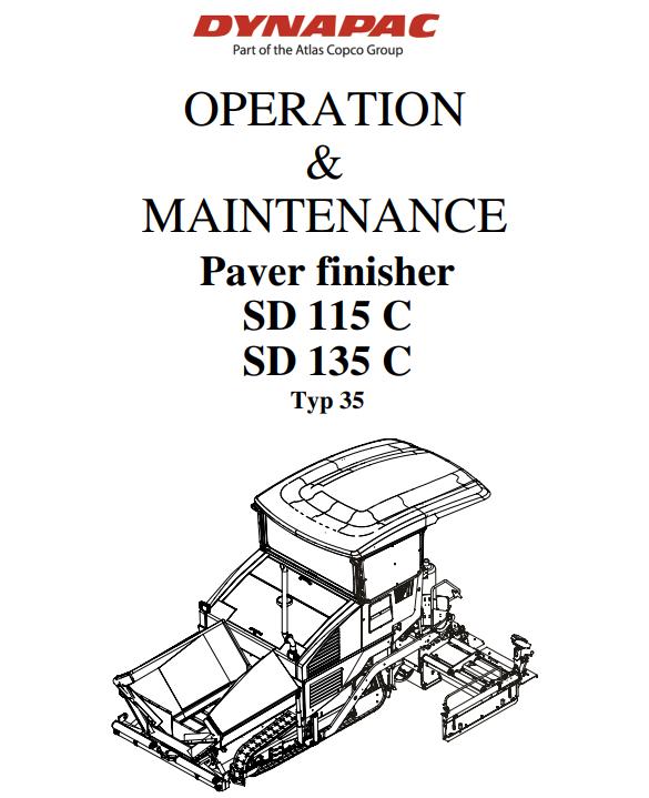 Dynapac SD115C SD135C Operation Maintenance Manual PDF 1