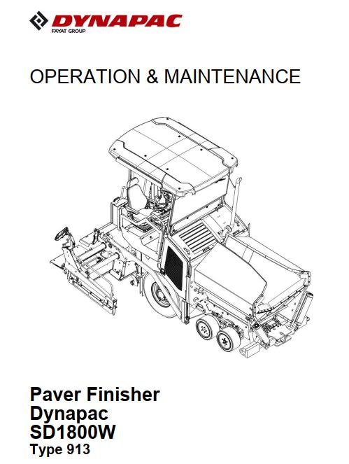 Dynapac SD1800W Parts Operation Maintenance Manual PDF 3