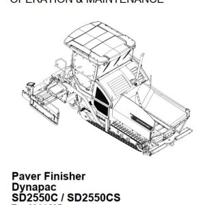 Dynapac SD2550C SD2550CS Operation Maintenance Manual PDF 1