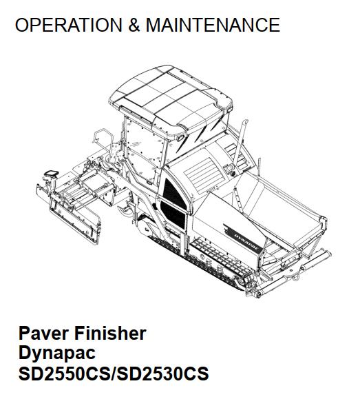 Dynapac SD2550CS SD2530CS Operation Maintenance Manual PDF 1