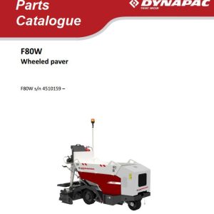 Dynapac Wheeled F80W Parts Catalogue Operating Manual PDF 3