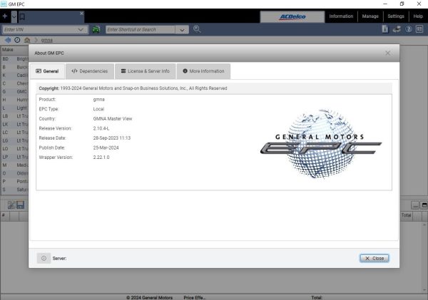 General Motors GMNA EPC 04.2024 Spare Parts Catalogue VMWARE2a75405b4f65fb1e