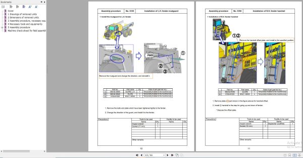 Komatsu Dump Truck HM Series 2024 PDF Operation and Maintenance Manual Field Assembly Instruction 3