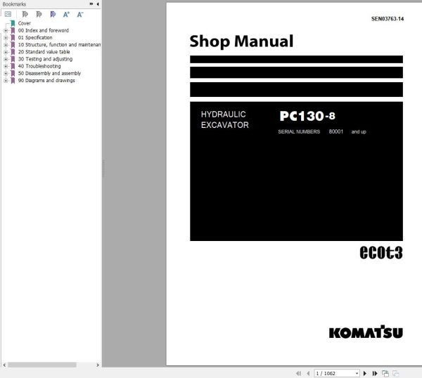 Komatsu Hydraulic Excavator Updated 2024 10.7 GB PDF Shop Manual 3