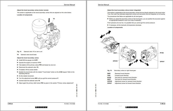 Liebherr Hydraulic Excavator R9150 R9150B Service Manual 30614 09.2021 1