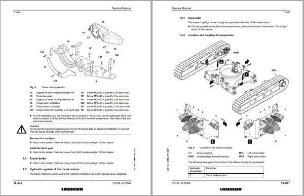 Liebherr Hydraulic Excavator R9150 R9150B Service Manual 38036 09.2021 1