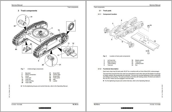 Liebherr Hydraulic Excavator R9150 R9150B Service Manual 38079 12.2021 1