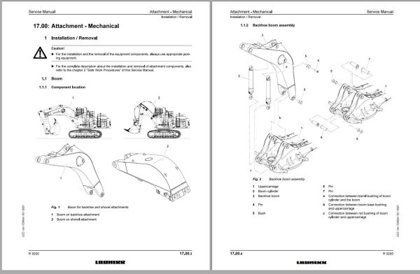 Liebherr Hydraulic Excavator R9200 Service Manual 40083 09.2021 1