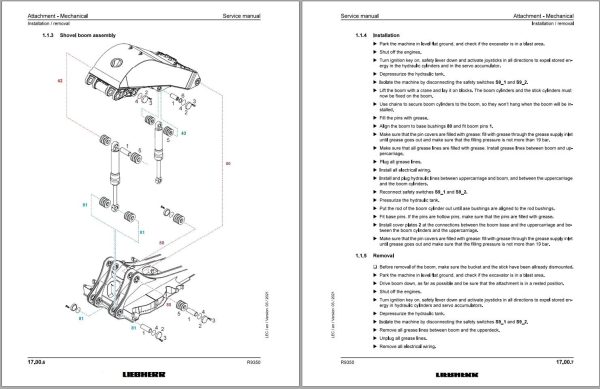 Liebherr Hydraulic Excavator R9350 Service Manual 30617 06.2021 1