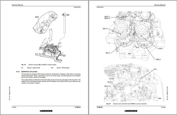 Liebherr Hydraulic Excavator R9400 Service Manual 26377 09.2021 1