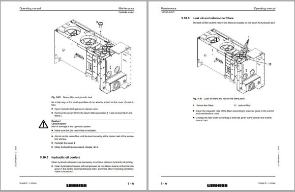 Liebherr Hydraulic Excavator R9400E Service Manual 30619 12.2021 1