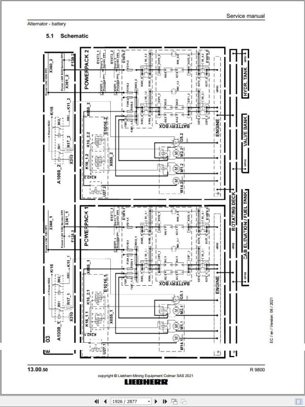 Liebherr Hydraulic Excavator R9800 Service Manual 48027 06.2021 1