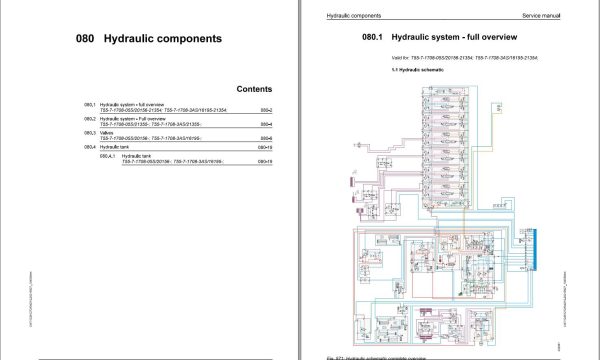 Liebherr Telescopic Handler T55 7 1708 05S T55 7 1708 3AS Service Manual 12261272 2021 1