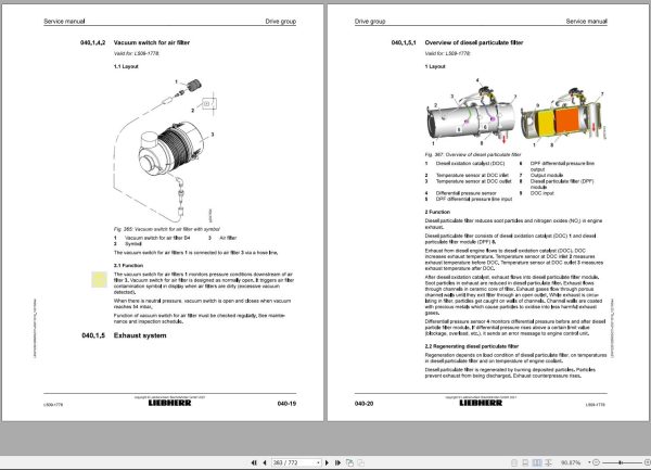 Liebherr Wheel Loader L509 1778 Service Manual 12261288 1