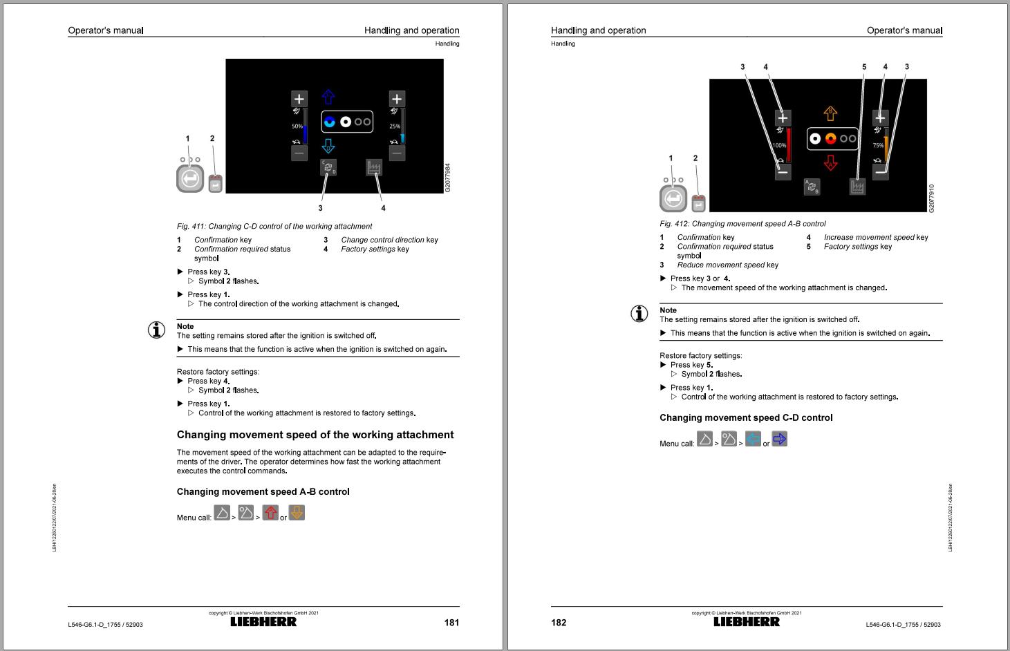 Liebherr Wheel Loader L546 Operator Manual 12260122 2021