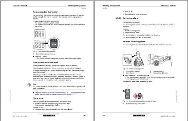 Liebherr Wheel Loader L556 Operator Manual 12270362 2021