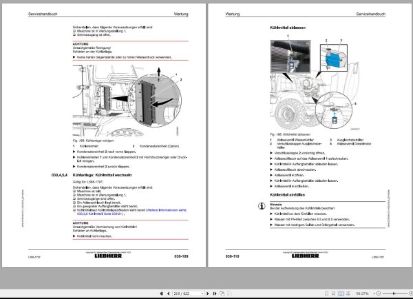 Liebherr Wheel Loader L566 1797 Service Manual 12278344 DE 1