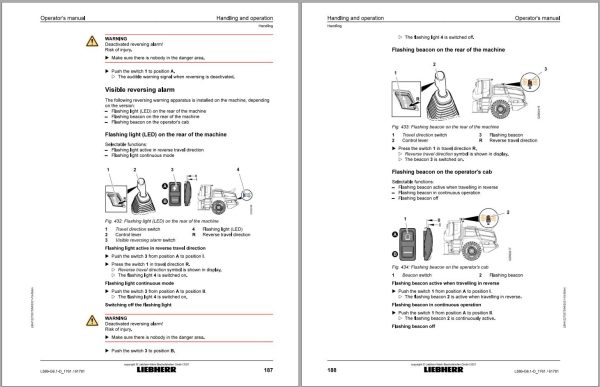 Liebherr Wheel Loader L586 Operator Manual 12270375 2021